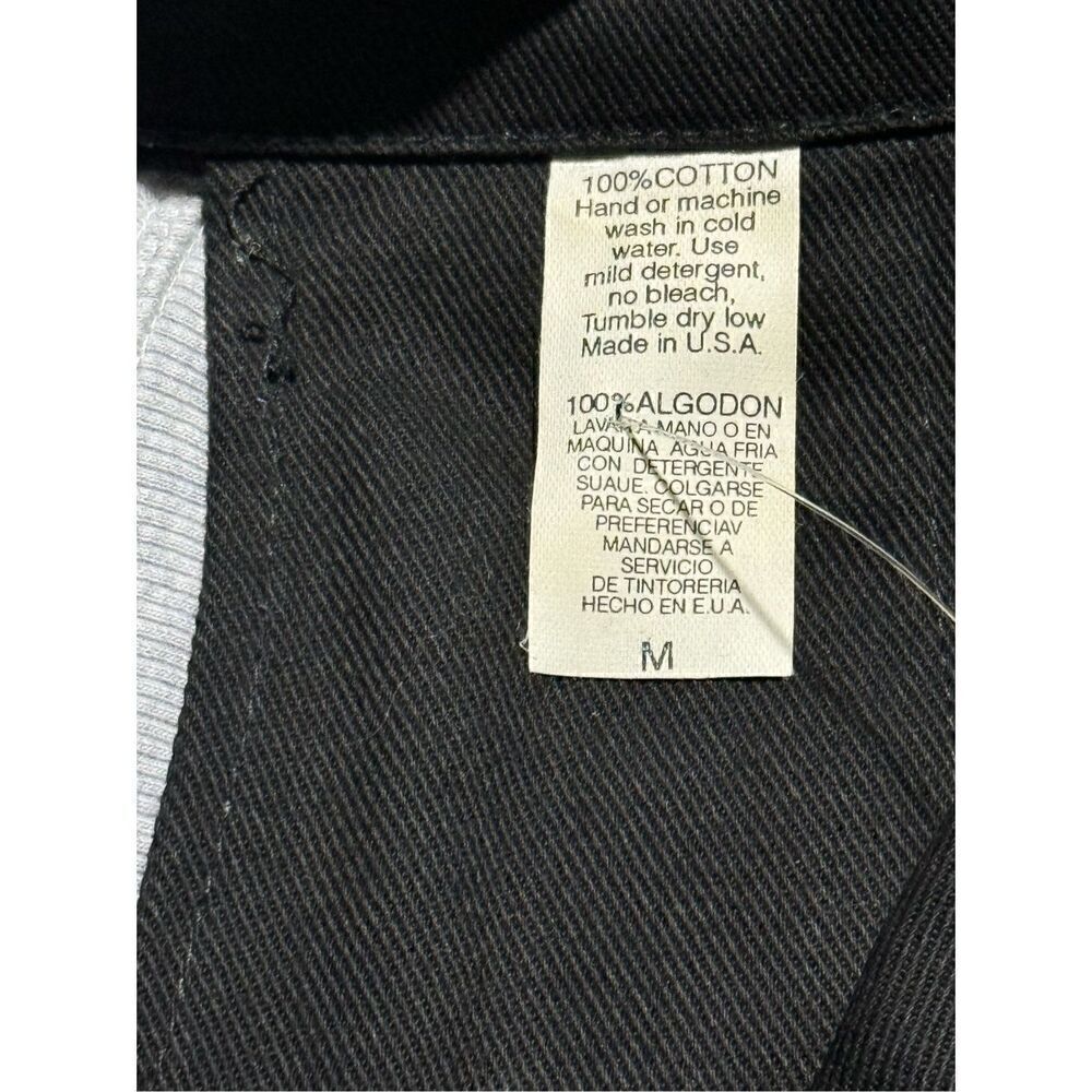 Jean Vest black studded zip front Embellished M - Picture 2 of 10